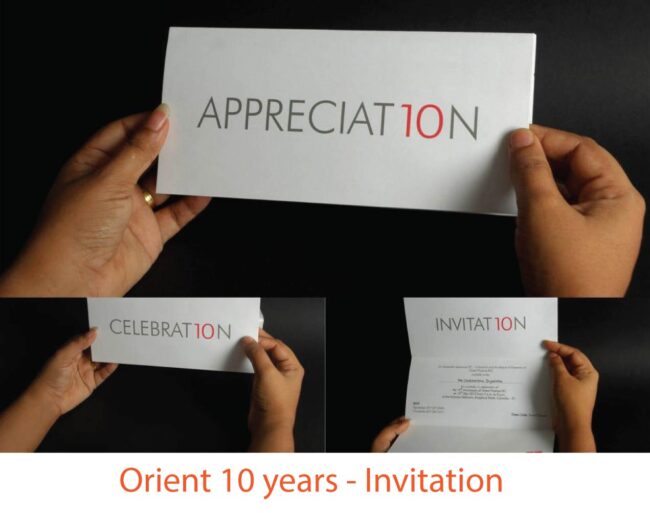 Orient 10 years invitaion